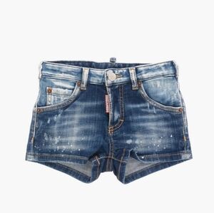 Dsquared2 Distressed Cotton Denim Shorts